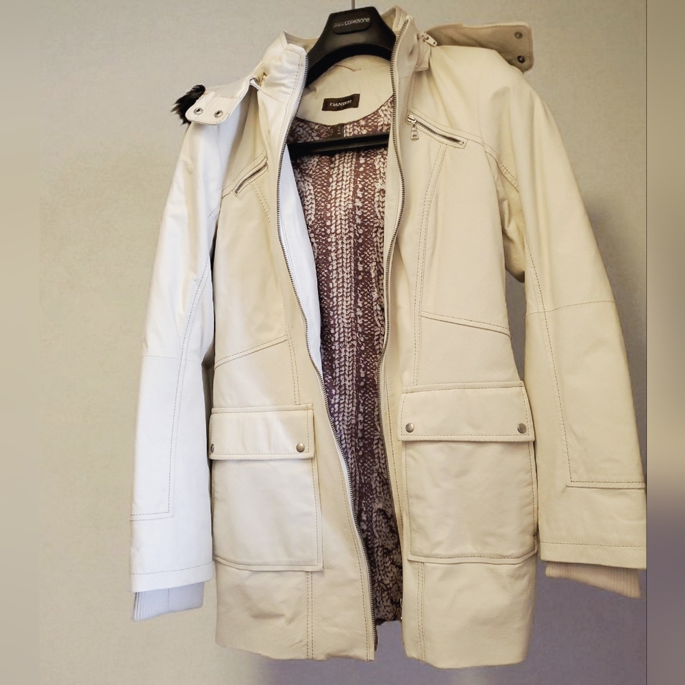 Women's Cream Danier Leather Jacket size S
